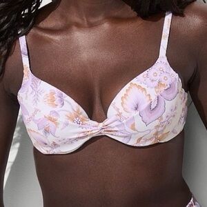 Victoria's Secret Lavender Floral Underwire Bikini Top